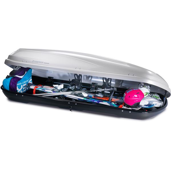 Coffre de toit  FEU VERT Evospace 600DX Gris 550 L