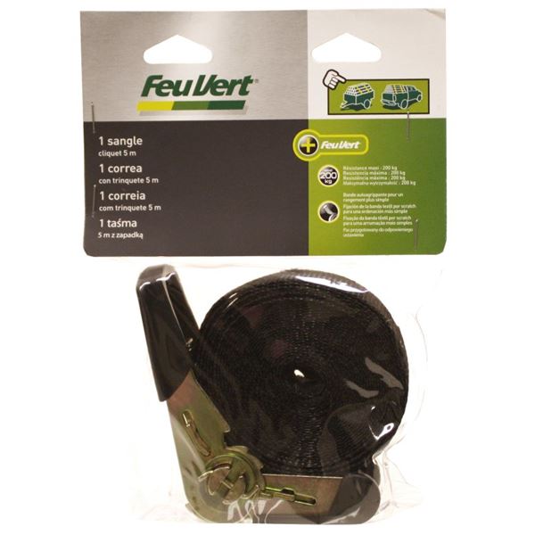Sangle à cliquet Feu Vert 5 m x 25 mm