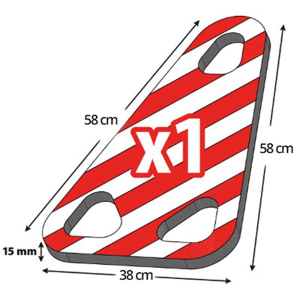 Mousse triangle de protection de vélo A132V Mottez