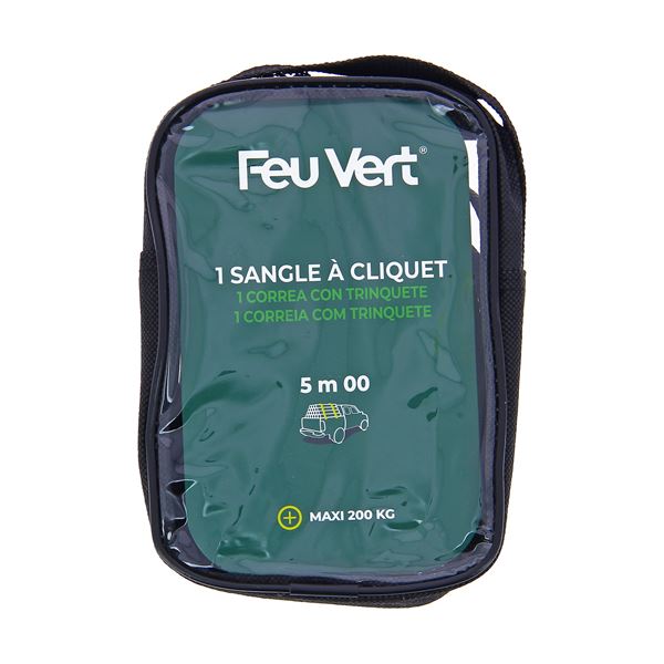 SANGLE À CLIQUET 5M FEU VERT