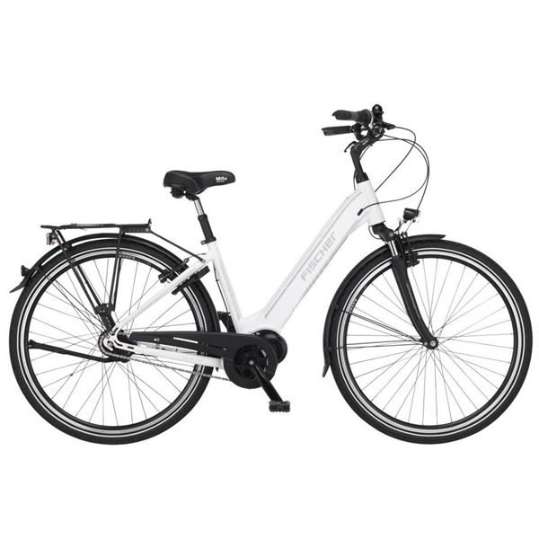 Vélo ville électrique mixte Fischer Cita 3.1i blanc