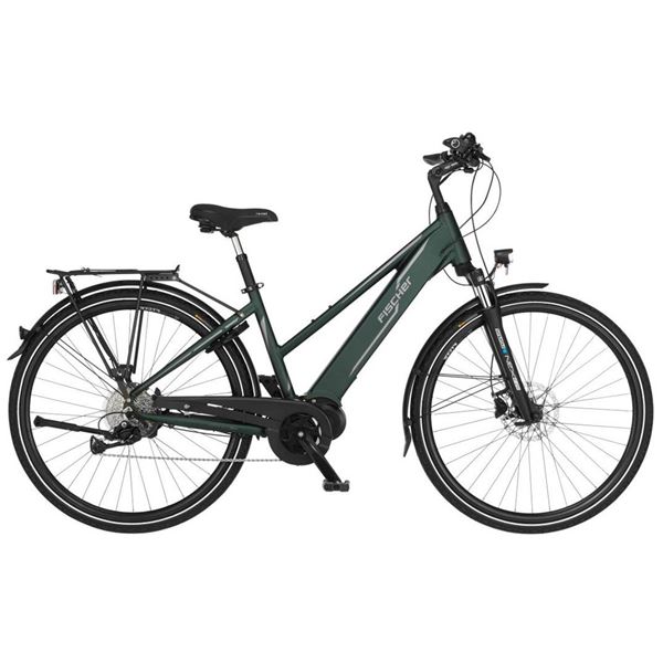 Vélo tout chemin électrique femme Fischer Viator 4,0i vert foncé