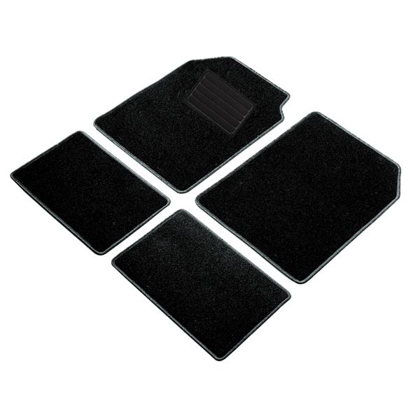 Jeu complet de tapis universels moquette noir NOA DBS