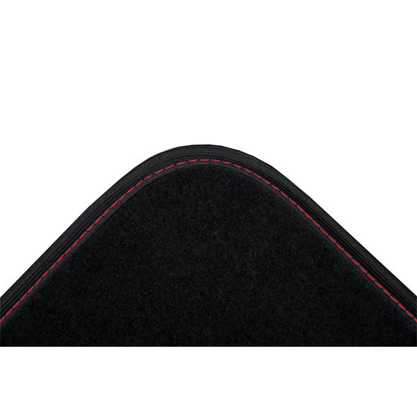 Jeu complet de tapis universels moquette noir et rouge NOA DBS