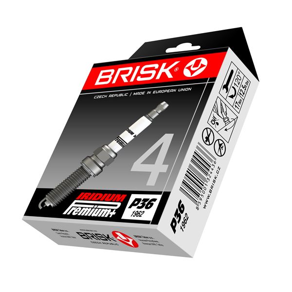 4 BOUGIES D'ALLUMAGE BRISK P36
