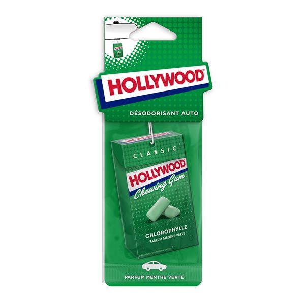 Désodorisant voiture carte parfumée HOLLYWOOD Chlorophylle