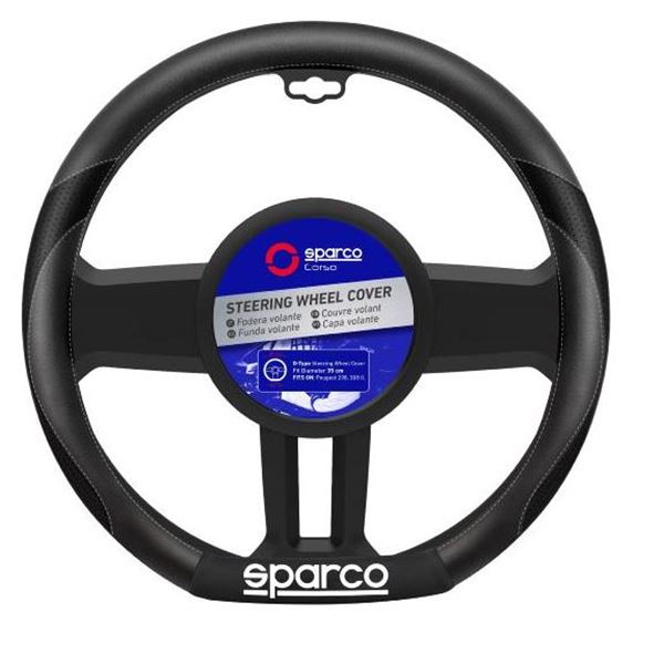 Couvre-volant méplat et liserés gris SPARCO PEUGEOT 208/ 308 II