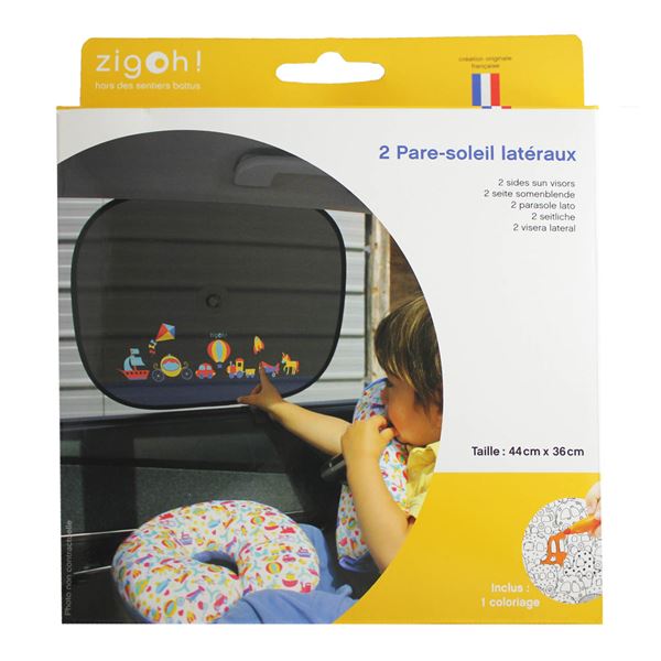 2 rideaux pare-soleil latéraux BON VOYAGE Zigoh