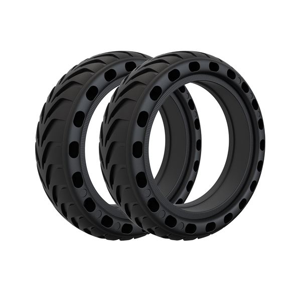 PACK 2 PNEUS ALVEOLES POUR MISCOOT MADEFOR Noir