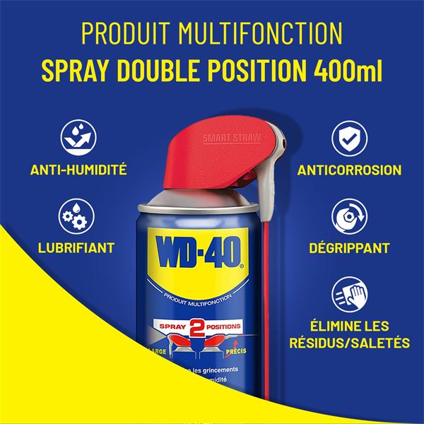 Produit Multifonction WD-40 Spray Double Position 400 ml