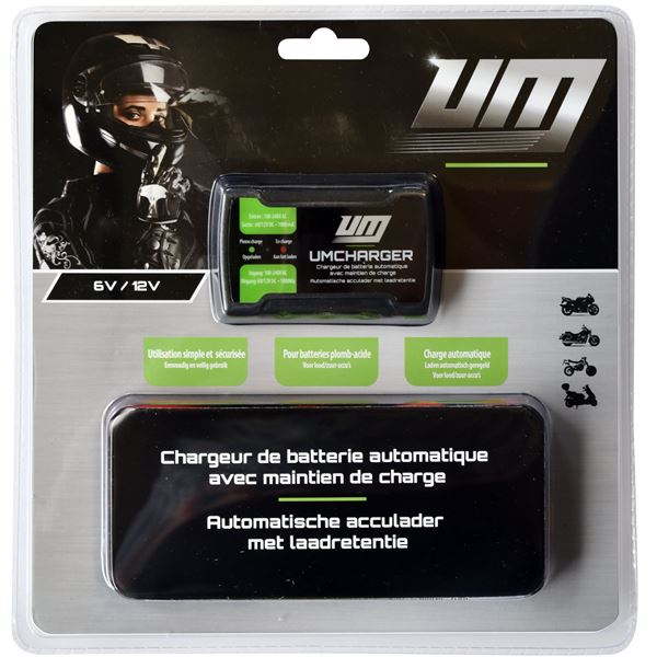 Chargeur automatique batterie scooter -  6V/12V -UM