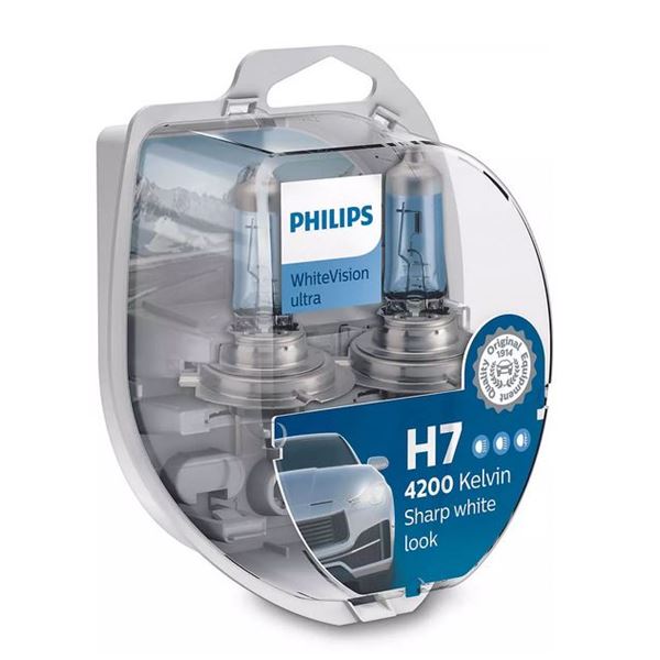 2 ampoules Philips Premium White Vision Ultra H7
