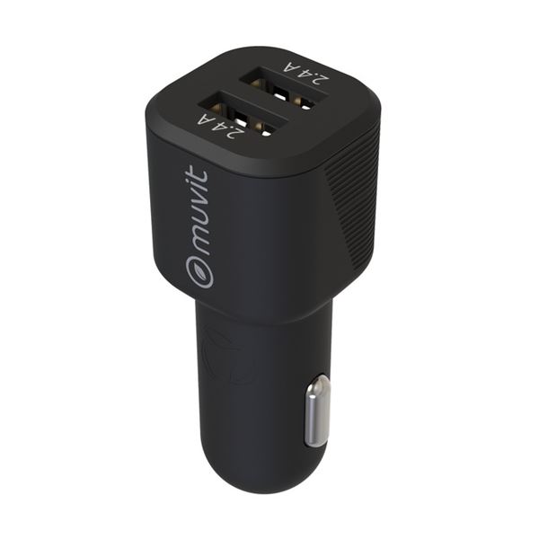 CHARGEUR ALLUME-CIGARE 2 USB 4.8A MUVIT FOR CHANGE
