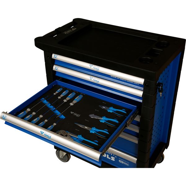 Servante 7 tiroirs, équipée 207 outils Brilliant Tools