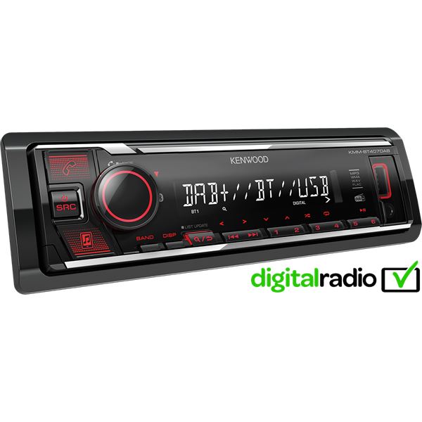 Autoradio KMM-BT407DAB + Antenne DAB+ Kenwood