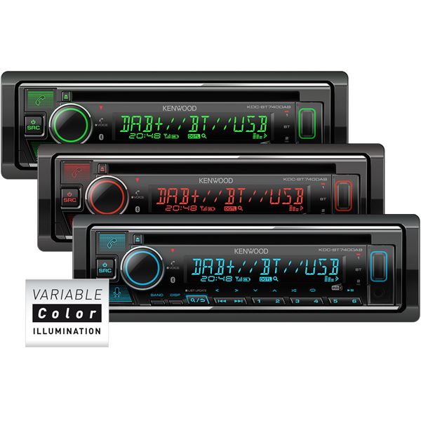 Autoradio KDC-BT740DAB + Antenne DAB+ Kenwood
