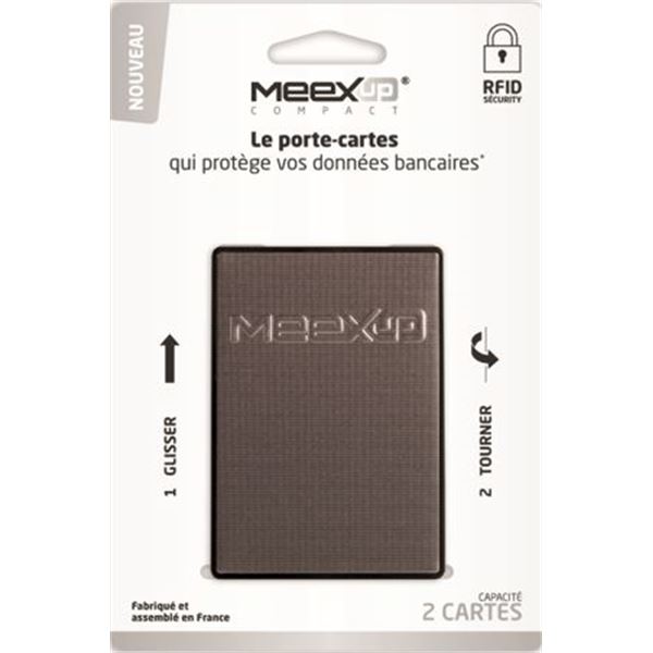 Porte 4 cartes MEEXUP anthracite