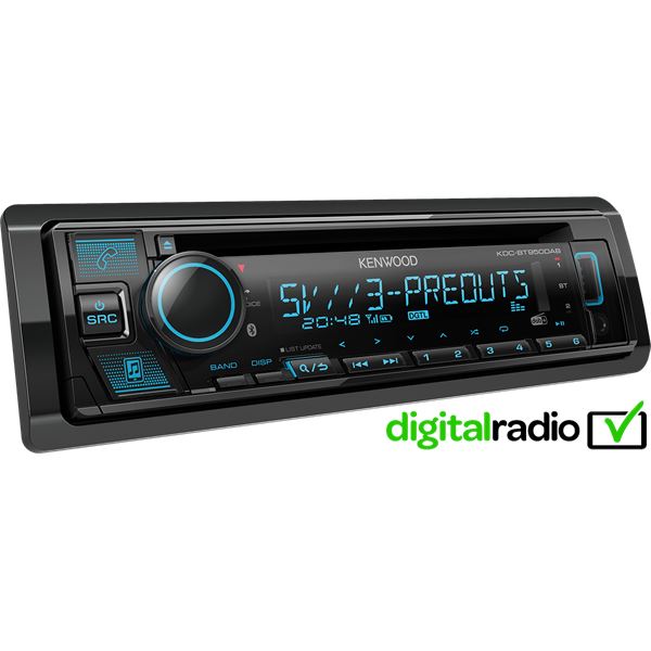Autoradio KDC-BT950DAB + Antenne DAB+ Kenwood