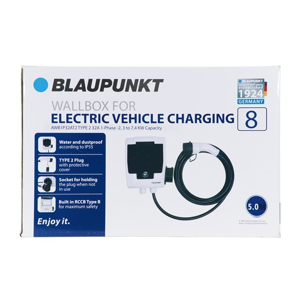 BORNE DE RECHARGE VEHICULE ELECTRIQUE 1 PHASE TYPE 2 BLAUPUNKT