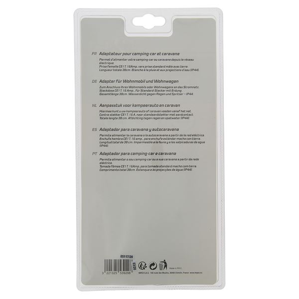 Adaptateur électrique camping car/caravanes XL Perform Tools