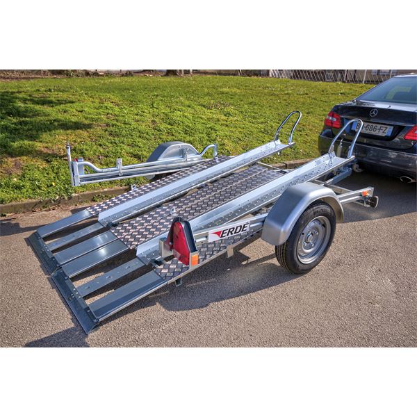 Remorque Porte-motos ERDE 2 Rails Basculant