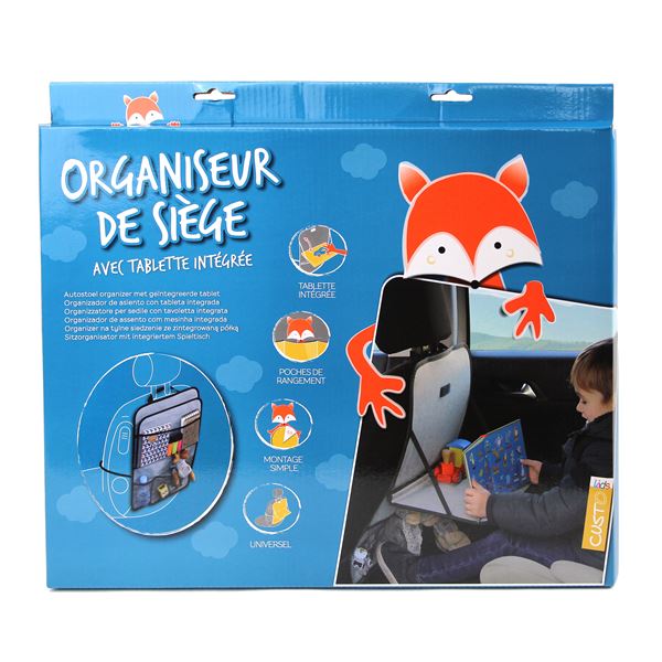 Organiseur de siège avec tablette CUSTO KID