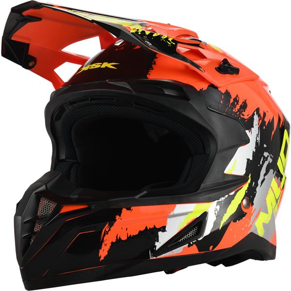 Casque cross Mudbeast orange TL