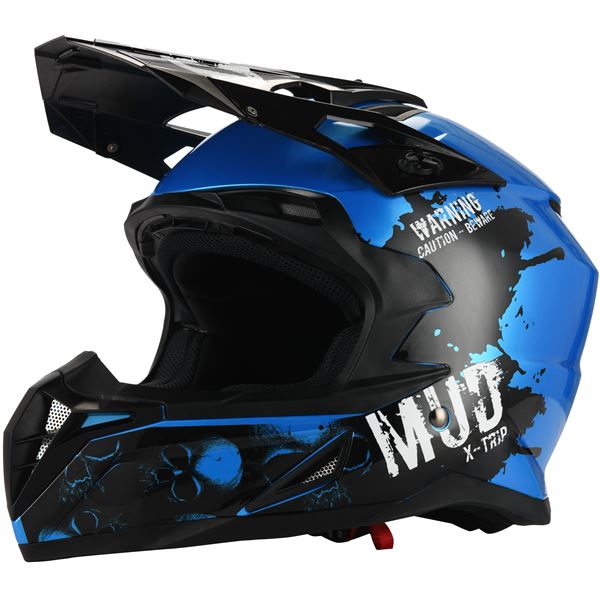 Casque cross MUD blue TM