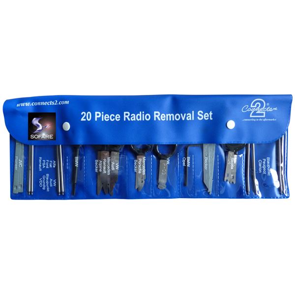 Kit clés d'extraction autoradios Sofare