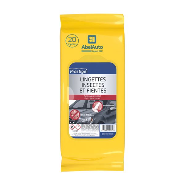 20 Lingettes insectes et fientes ABEL AUTO