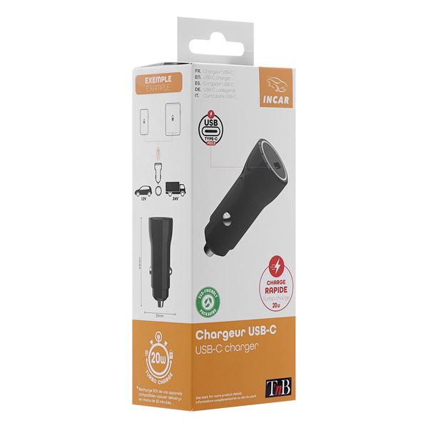 Chargeur allume-cigare USB-C T'NB
