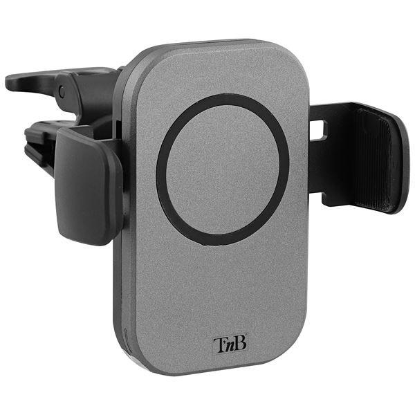 Support charge à induction 15W mâchoire ventouse et grille d'aération premium