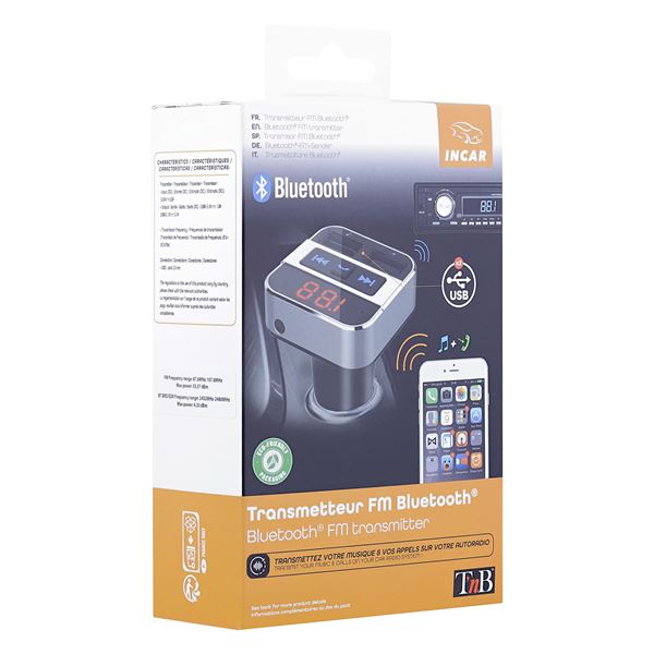 Transmetteur FM Bluetooth kit mains libres T'nB