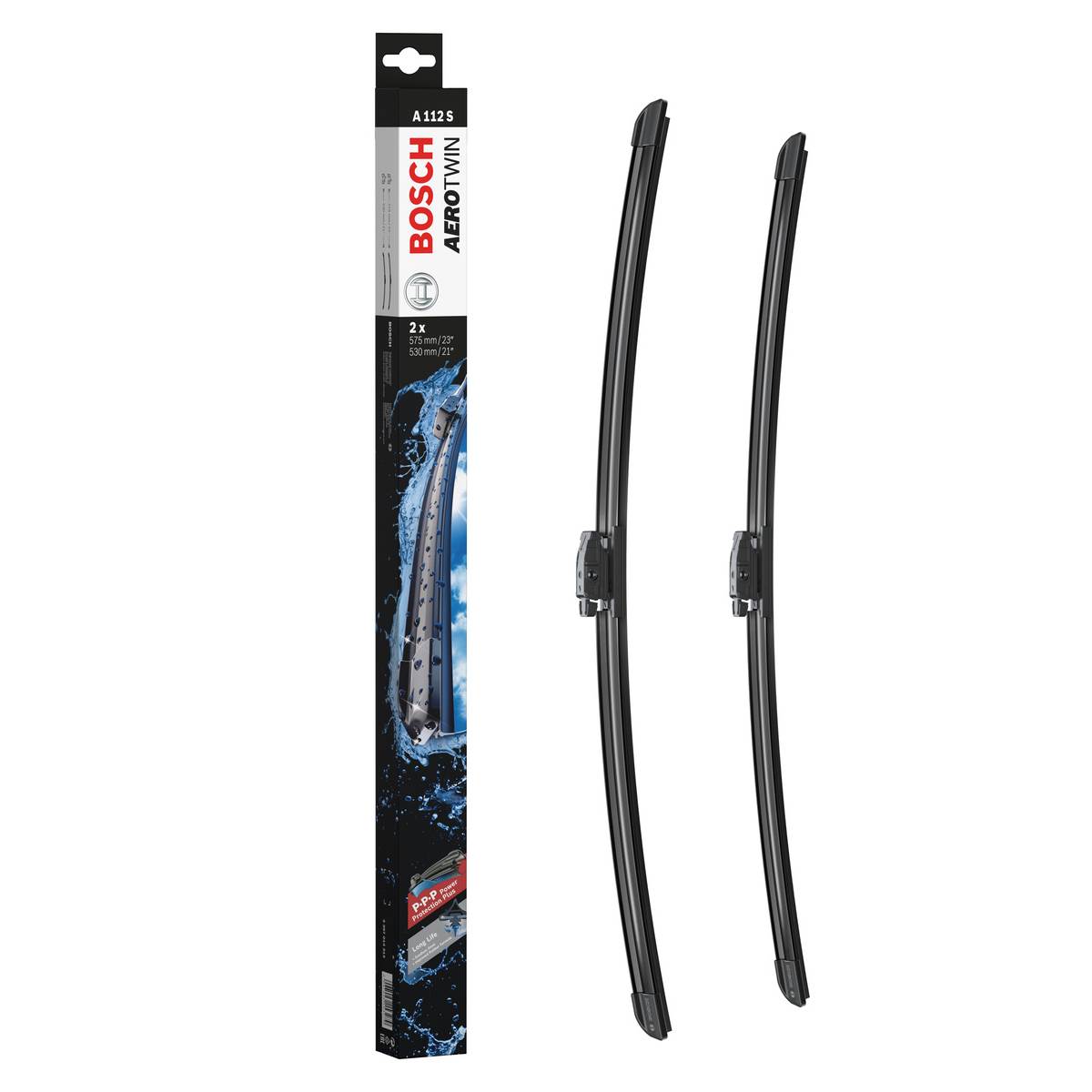 Balais d'essuie-glace (2 pièces) Avant Plat Bosch AeroTwin A112s