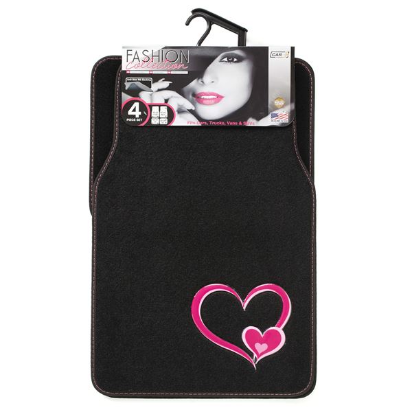 4 Tapis moquette Coeurs
