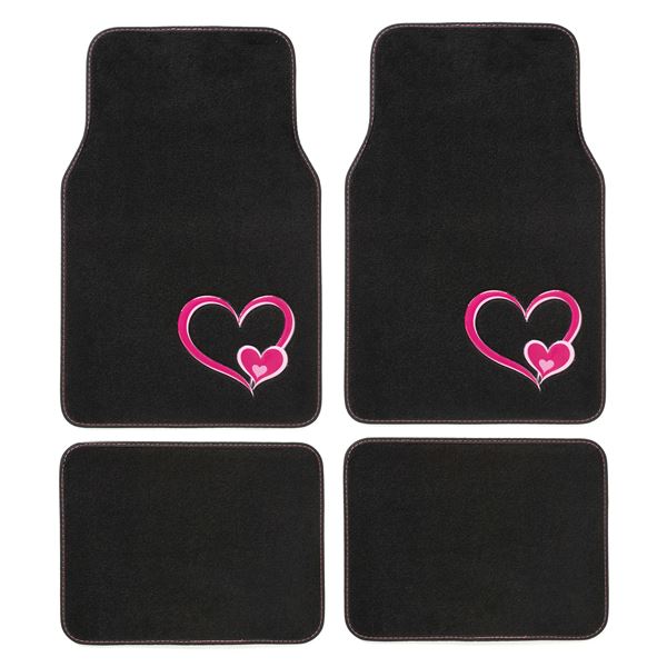 4 Tapis moquette Coeurs
