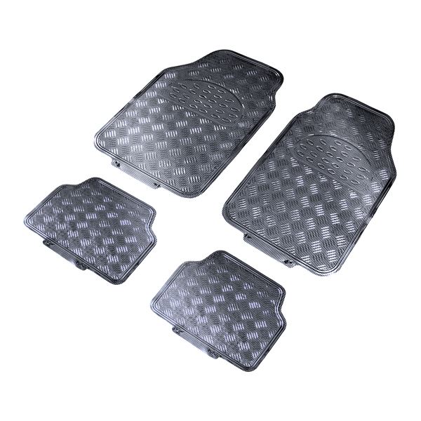 4 Tapis PVC metalic Carbone
