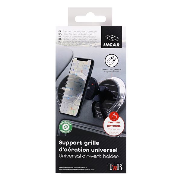 Support magnétique sur grille d'aération T'nB