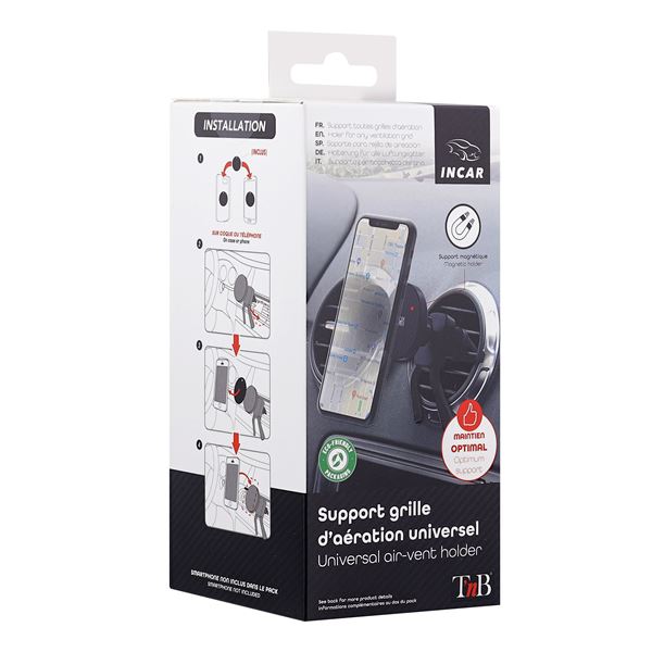 Support magnétique sur grille d'aération T'nB