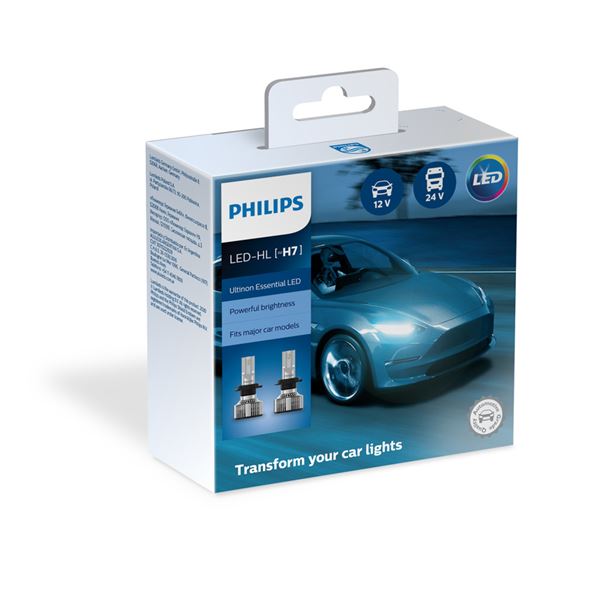 2 ampoules LED H7 Philips Ultinon Essential (non homologuées)