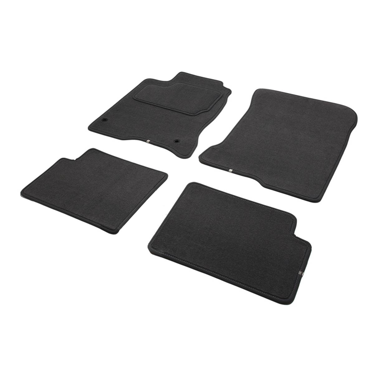 Jeu Complet De Tapis Sur Mesure Qualité Carat Surpiqures Grises