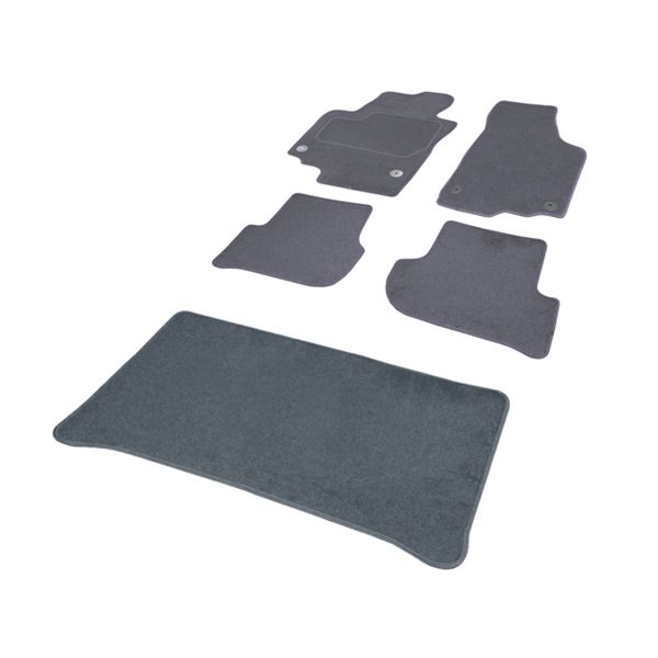 Jeu complet de tapis et tapis de coffre sur mesure qualité ELITE gris