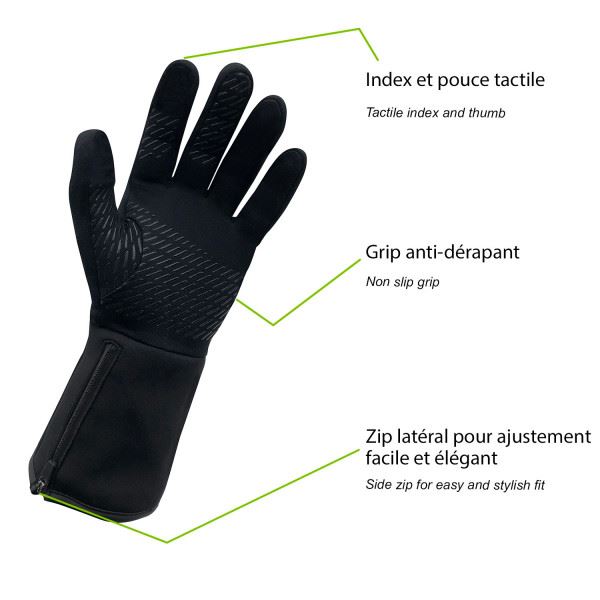 Gants chauffants fins Sancy S/M