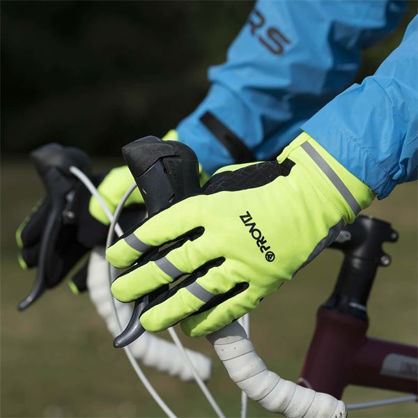 Gants grip jaune fluo pour vélo et trottinette - taille S