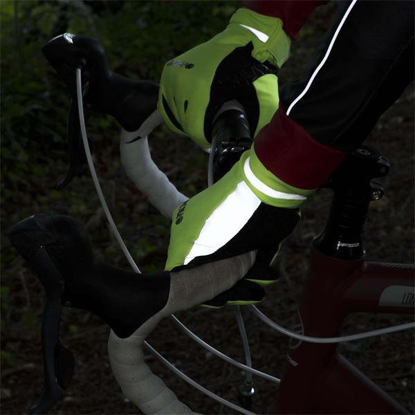 Gants grip jaune fluo pour vélo et trottinette - taille L