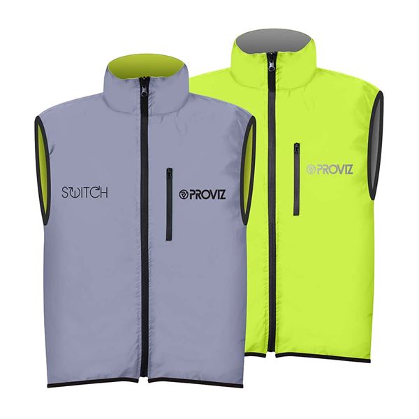 Veste sans manche réversible fluo/réfléchissant - Homme S