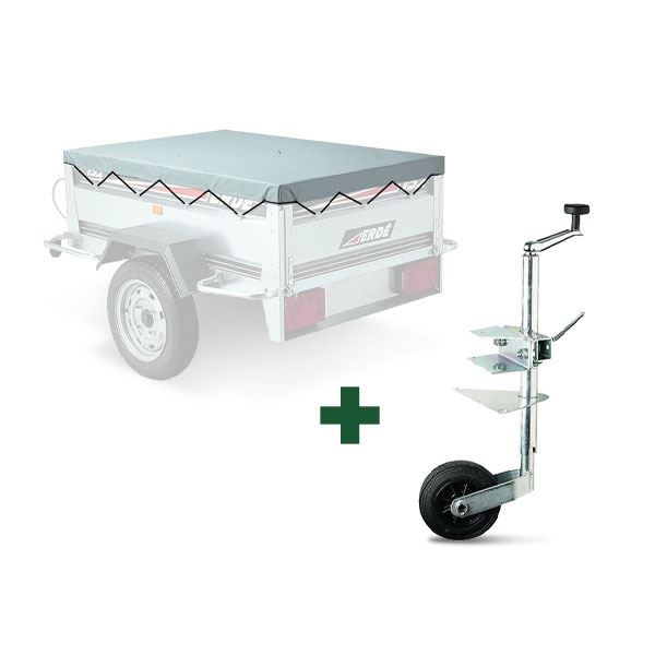 Pack accessoires pour remorques série 230 : roue jockey et bâche plate