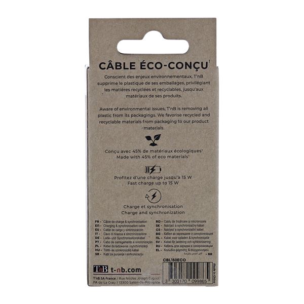 ECO - Câble USB/Lightning 1.50m T'nB