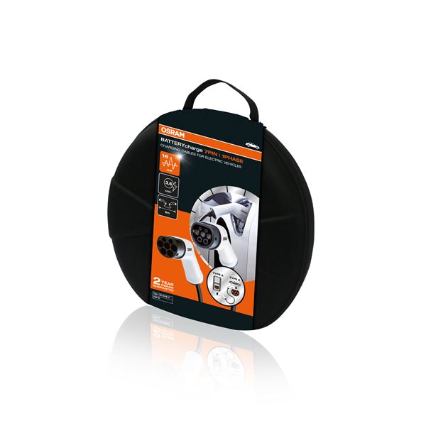 Câble de charge véhicule électrique T2/T2 16A monophasé OSRAM