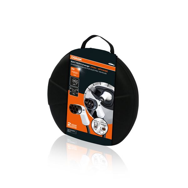 Câble de charge véhicule électrique T2/T2 32A triphasé OSRAM